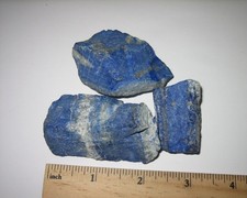 3pc NATURAL ROUGH 1.5"- 2" LAPIS LAZULI STONE MINERALS AFGHANISTAN 160.8grams 2