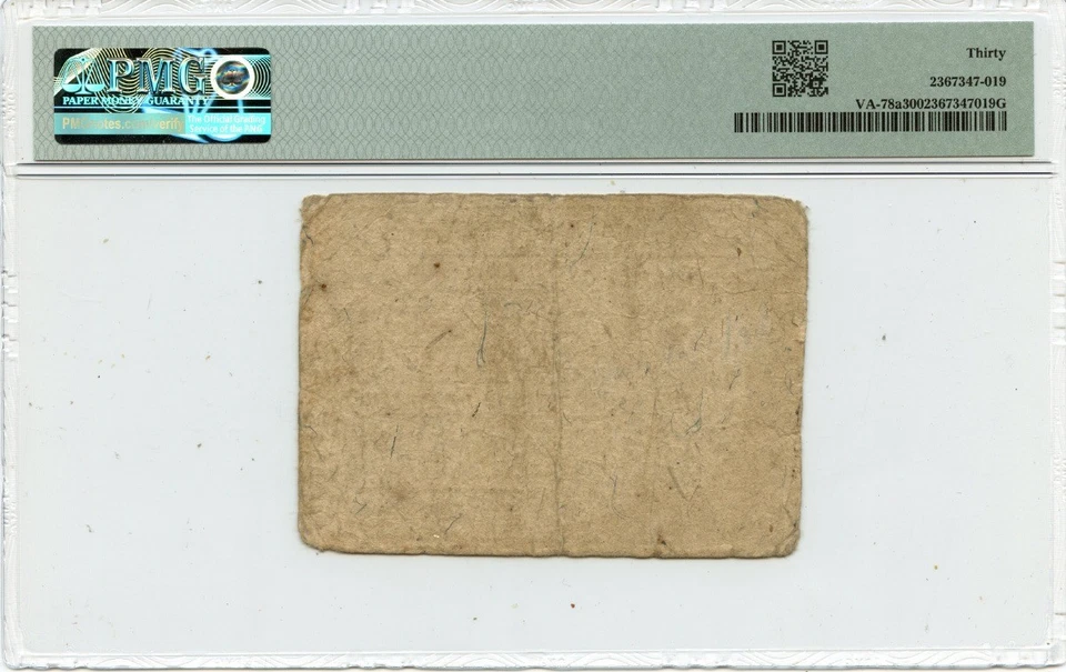 1775 July 17, 2 Pounds Virginia Colonial Note FR#VA-78a PMG VF30 - Image 2 of 2