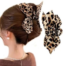 Leopardair Claw Clips for Women - Cheetah Printair Clips, Non-Slip Strongold H