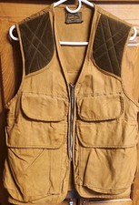 Saftbak Hunting Vest Adult S Small Brown Canvas Bird Hunt Game Bag USA Vintage