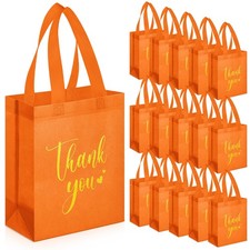30 Pcs Thank You Gift Bags with Handles Bulk Reusable Goodie Bag Non Woven Fo...