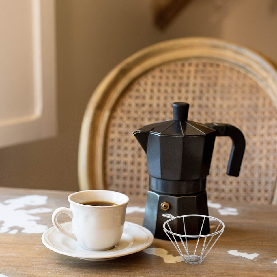 Metal Filer Rack Stainless Steel Coffee Filter Rack Strainer Drip Holder Cone Stand ...