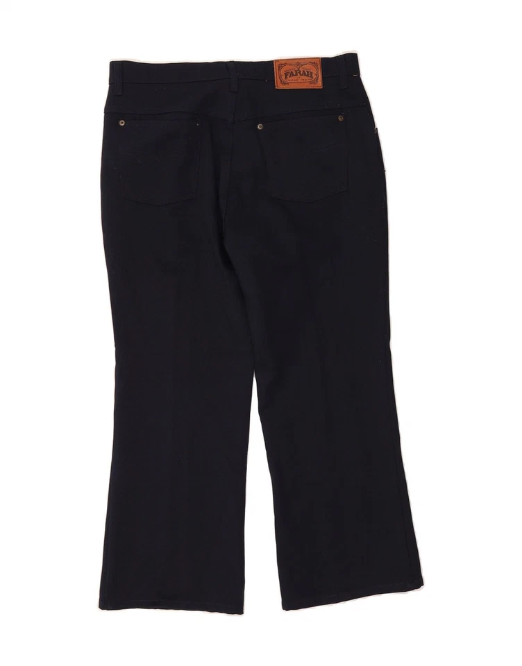 Pantalones de mezclilla rectos para mujer FARAH W34 L29 azul marino CU07 Foto 2 de 3