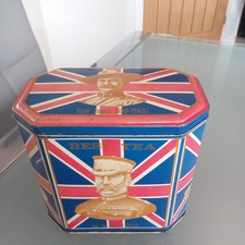 Vintage Dodo Designs Best Tea Canister Tin, Featuring Boar War Generals.