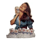 Vtg 1993 NATURAL LIGHT Beer Sexy Girl Cans on Ice Tin Metal Embossed Sign 36x31"