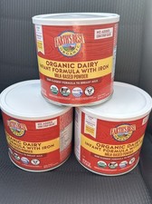 3 EARTH'S BEST ORGANIC DAIRY MILK BASED INFANT FORMULA IRON 21oz Exp. 05/25/2027