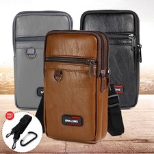 Handytasche zum Umhängen Crossbody Handy Umhängetasche Gürteltasche PU-Leder✅