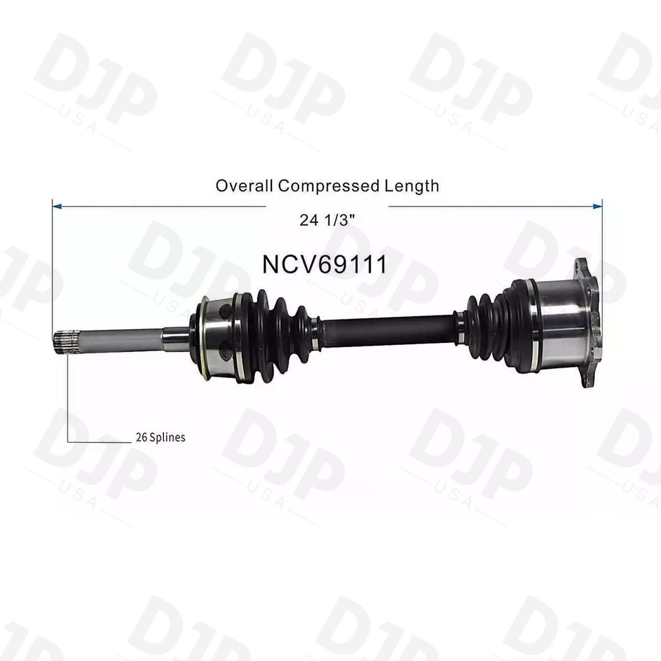 Eje delantero del lado del conductor o del pasajero CV para camioneta Toyota T100 4x4 1993-98 Foto 4 de 4