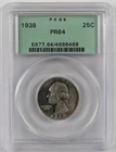 1938 Washington Proof Silver Quarter 25c PCGS PR64 Green Label 4686469