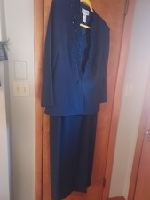 Beautiful Navy Long Dress With Jackey