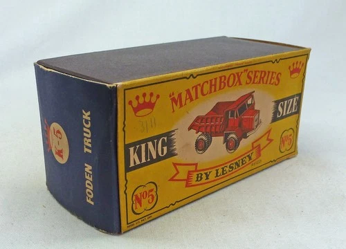 Lesney Matchbox King Size K-5 Foden Dumper Truck ORIGINAL Empty Crown Box