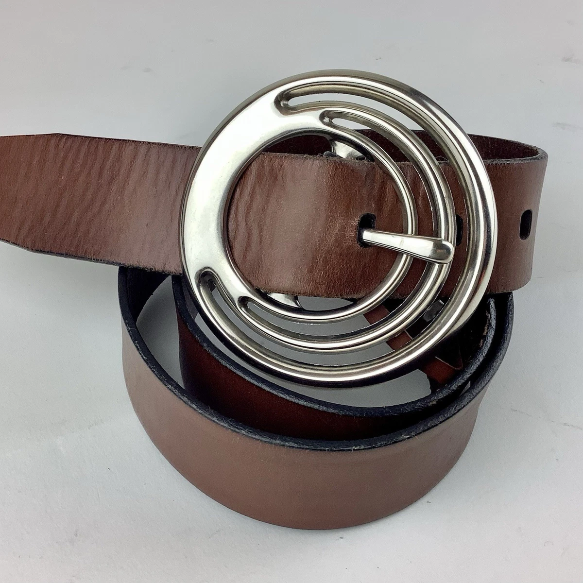 Silpada Designs Genuine Leather Belt With Silver Buckle Sz. 34 Med. Brown NEW Silpada Leather Size M Belts for Women for sale | eBay main image 2