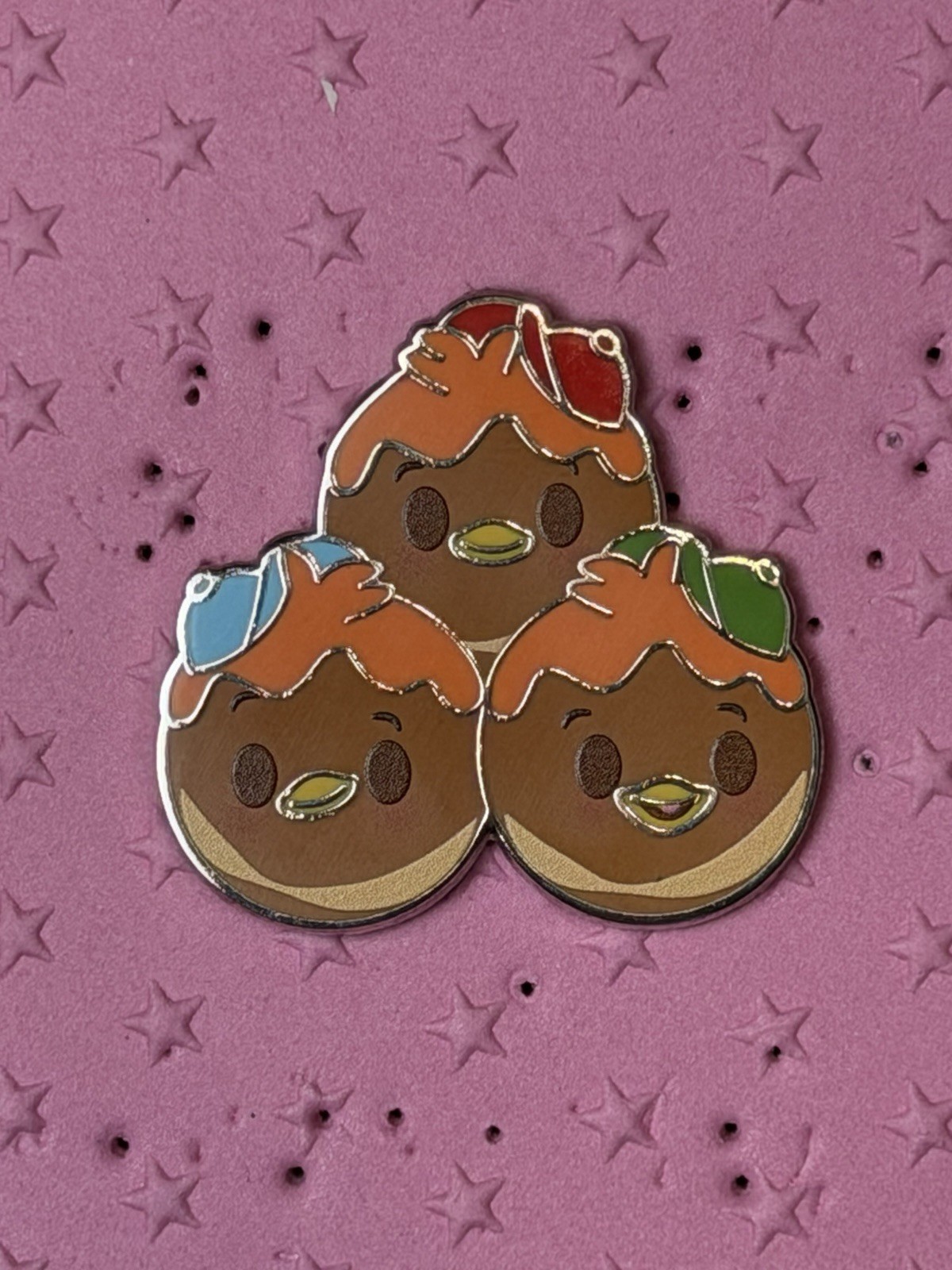 Munchlings Mystery Pin Set Series 2- Huey, Dewey, and Louie Pastry Puff Trio