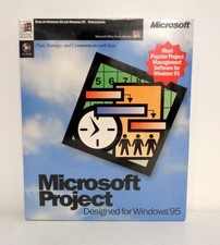 Sealed Microsoft Project For Windows 95 - NOS Collectible Vintage Software New