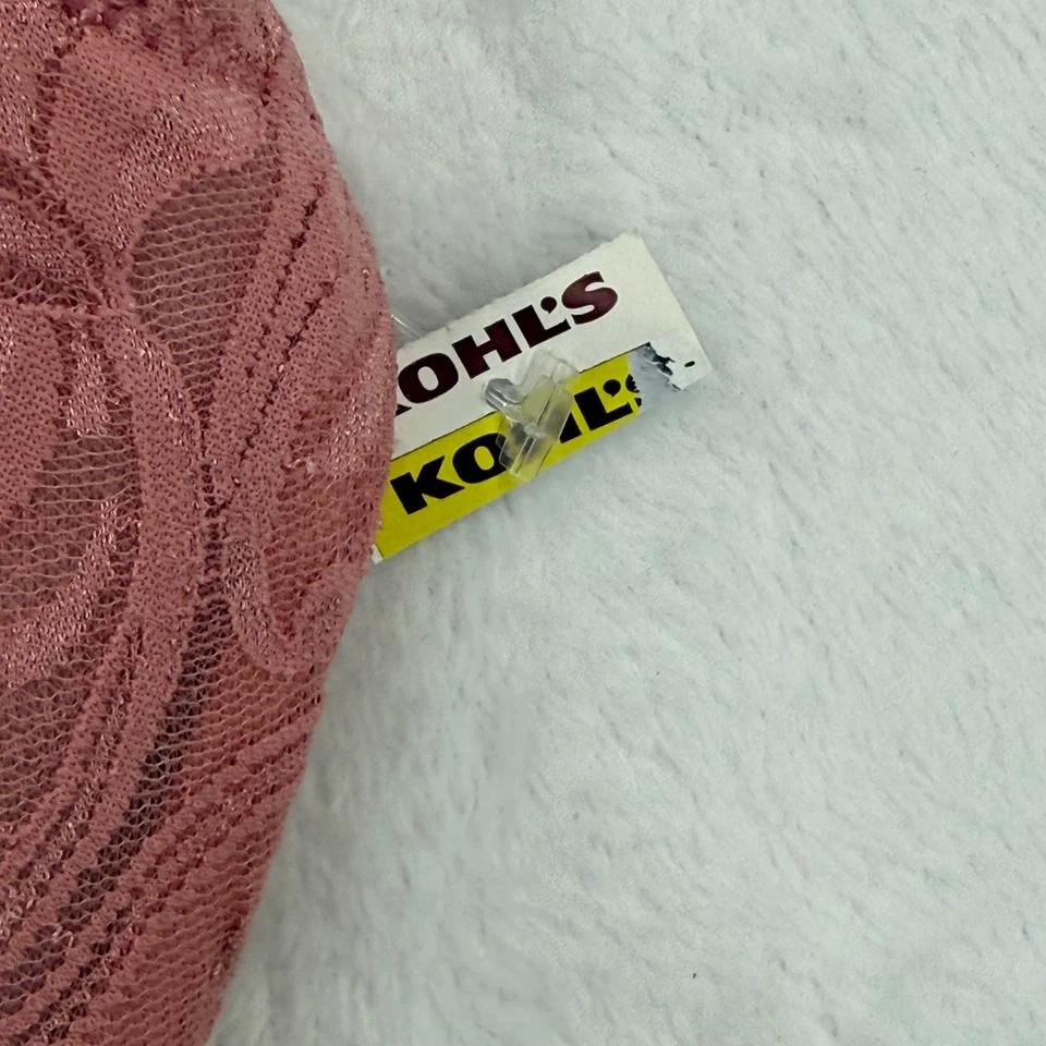 Sutiã Glamorise Fecho Frontal Rosa Renda Sem Fio 36G Novo com etiquetas Feminino - Imagem 3 de 4