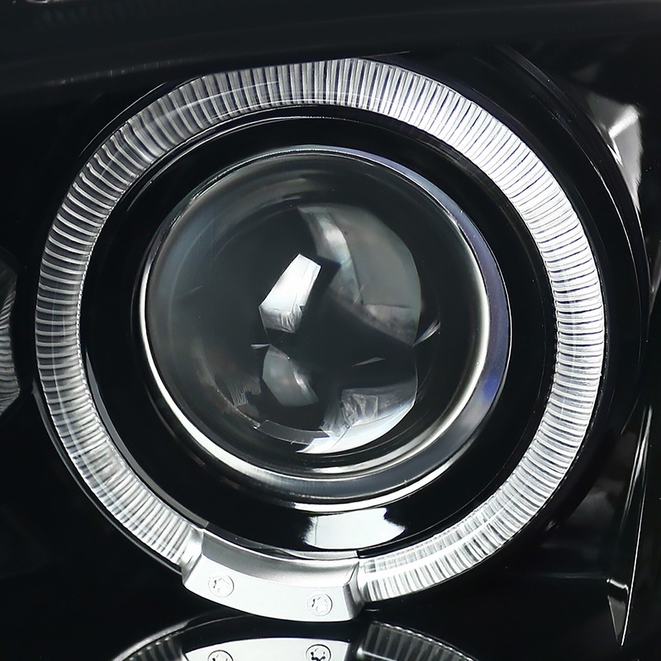 2006-2012 Mitsubishi Eclipse Jet Black LED Halo Projector Headlights ...