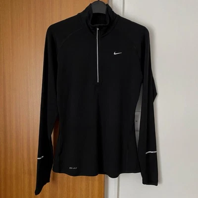 Nike Dri-Fit 1/4 Zip Top Women’s Small Black Elements Running Gym - Image 1 of 4