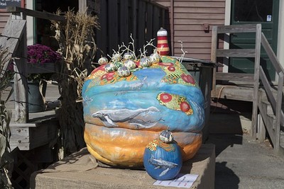 Damariscotta Maine 2017 Pumpkinfest Painted Pumpkin Erica Qualey Mary Boothby
