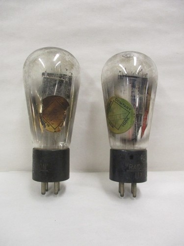 2 Globe / Balloon UX-245 RCA Radiotron Stamped Base Radio Tubes Electronic Parts - 第 2/11 張圖片