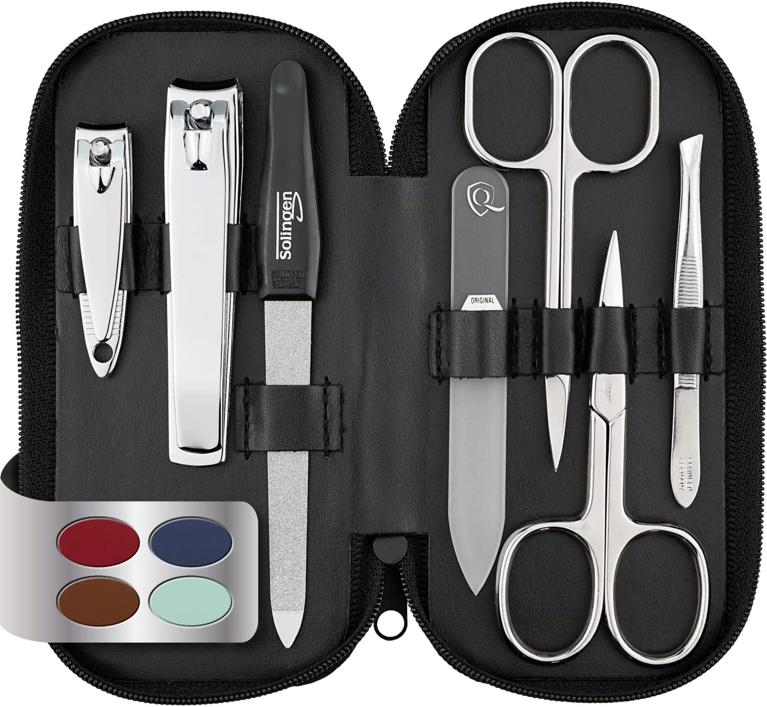 Kit Manicure di Lusso 7 Pezzi - Custodia Pelle Italiana Originale