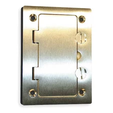 Hubbell Wiring Device-Kellems S3826 Box Cover, Floor Box Type, 1 Gang, Brass