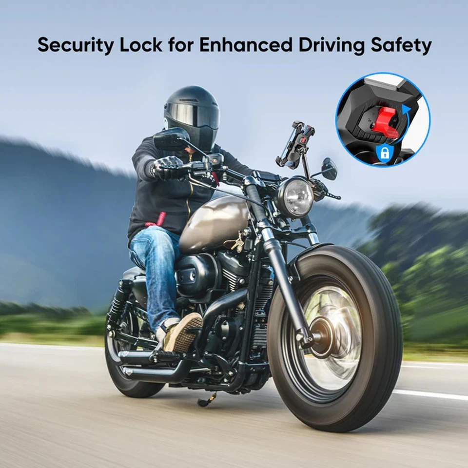 Universal Spiegel Handy Halterung Smartphone Halter Motorrad Bike Roller Scooter - Bild 3 von 4