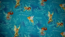 LINED WINDOW VALANCE 42X12 TINKERBELL FAIRY FREINDS FAIRIES BELIEVE IN MAGIC