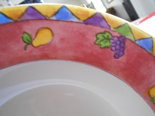 Strawberries Soup Cereal Bowl 9" Sango Sangria #3075 Sue Zipkin Stoneware White - Picture 8 of 14