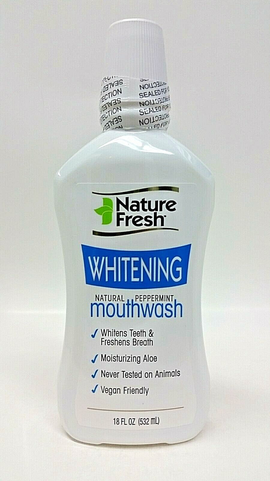 ( LOT 8 ) NatureFresh Whitening Natural Peppermint Mouthwash 18 FL oz Ea SEALED
