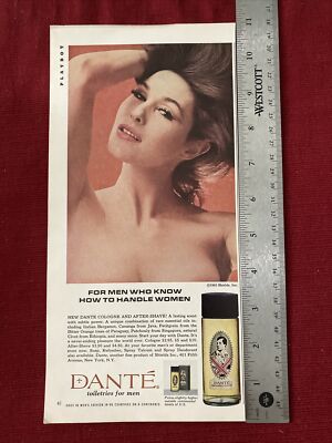 Dante Toiletries Cologne For Men Sexy Woman 1965 Print Ad - Great To Frame!