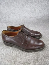 Salvatore Ferragamo Shoes Mens Size 9.5 2E Wide Pebbled Leather Oxford