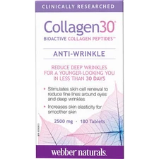 Webber Naturals Collagen30® Bioactive Collagen Peptides 2500 mg 180 pcs NEW
