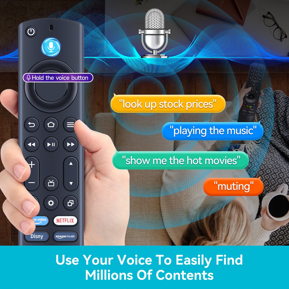 Voice Remote for Panasonic W70 Series (2025 Model) LED 4K Ultra HD