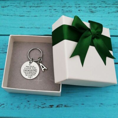 Anniversary Keychain for Wife Husband Couple Valentines Day Christmas Birthday W