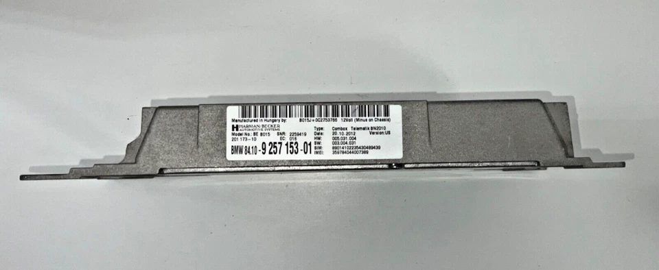 BMW X3 2013 módulo de control de comunicación telemática 9257153-01 OEM Foto 2 de 4
