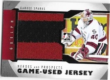 GARRET SPARKS 12-13 ITG HEROES AND PROSPECTS GAME-USED JERSEY Silver 