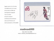 Tom Lysiak Atlanta Flames AUTOGRAPH AUTO SIGNED INDEX HOCKEY CARD 100% COA