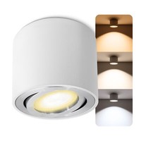 CELI-2 Aufbaustrahler Schwenkbar Rund & Weiß Spot Strahler Led GU10 6W Warmweiß