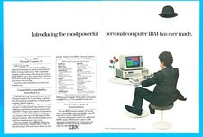 1985 IBM personal computer PC 2 page magazine print ad early advertisement