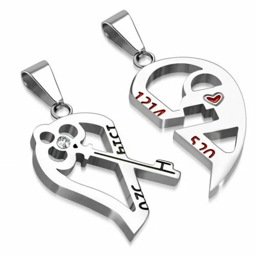 Ciondoli di bigiotteria d'argento a cuore