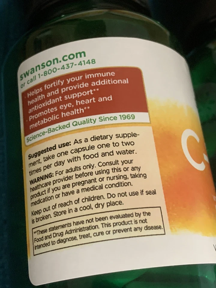 Cápsulas SWANSON VITAMINA C 1000mg con Rosa Cadera 90ct. NUEVO FRESCO. CAD: 06/2027 Foto 4 de 4