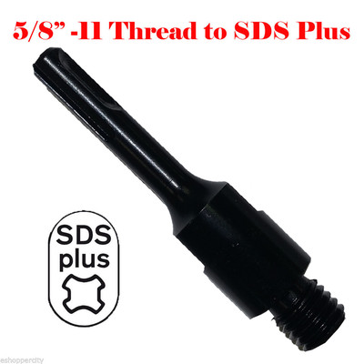 Core Drill Bit Adapter 5/8''-11 Threaded Male to SDS PLUS  Hammer Drill Diamond