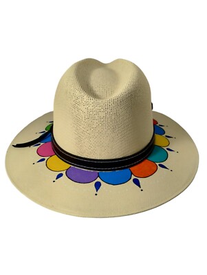 TONPSOM Mens Explorer Fedora Sugar Skull Safari Hat Size M Made In Mexico TONPSOM Mens Explorer Fedora Sugar Skull Safari Hat Size M  main image 3