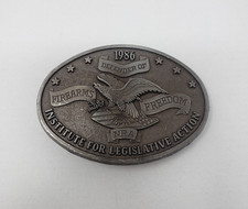 86 NRA Institute For Legislative Action Defender of Firearms Freedom Belt Buckle