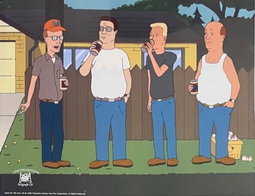 KING OF THE HILL Sericel Animation Art Cel 20th Century Fox Mike Judge 11" x 14" - Afbeelding 1 van 12