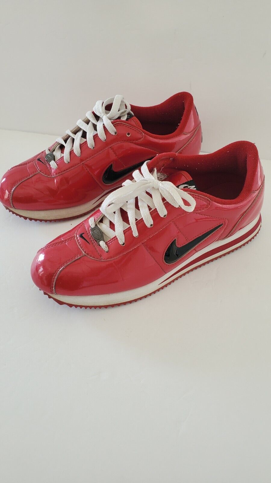 Haciendo azufre zona Nike Cortez jewel red patent leather rare mens 9 shoes vintage | eBay