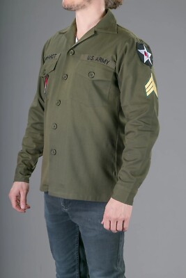 MEN'S JOHN LENNON US ARMY VINTAGE VIETNAM SHIRT COTTON BIKER