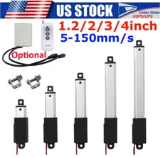 12V Electric Micro Linear Actuator 1.2" 2" 3" 4" Stroke Fast Speed Up To 6inch/s