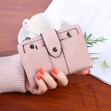 US Women Girl Short Wallet Leather Clutch Small Purse Card Holder Mini Handbag