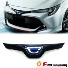 Front Bumper Upper Grille Grill W/Blue Emblem Radar Fit 2019-2022 Toyota Corolla